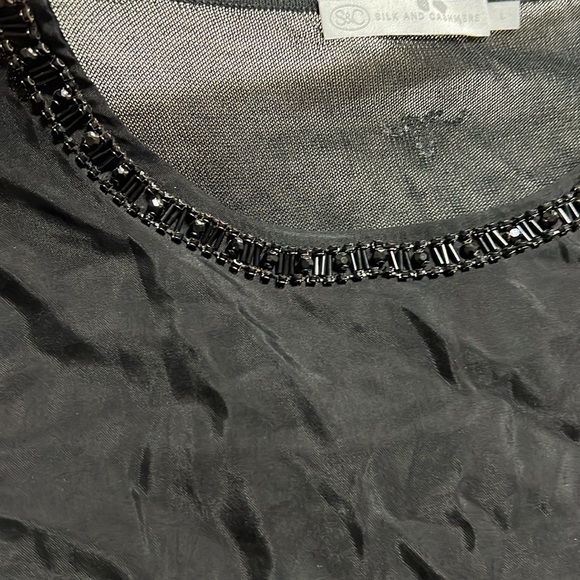 Silk and Cashmere Top Blouse size L - Picture 7 of 9